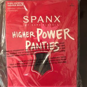 NWT Spanx Higher Power Panties/Black/Large